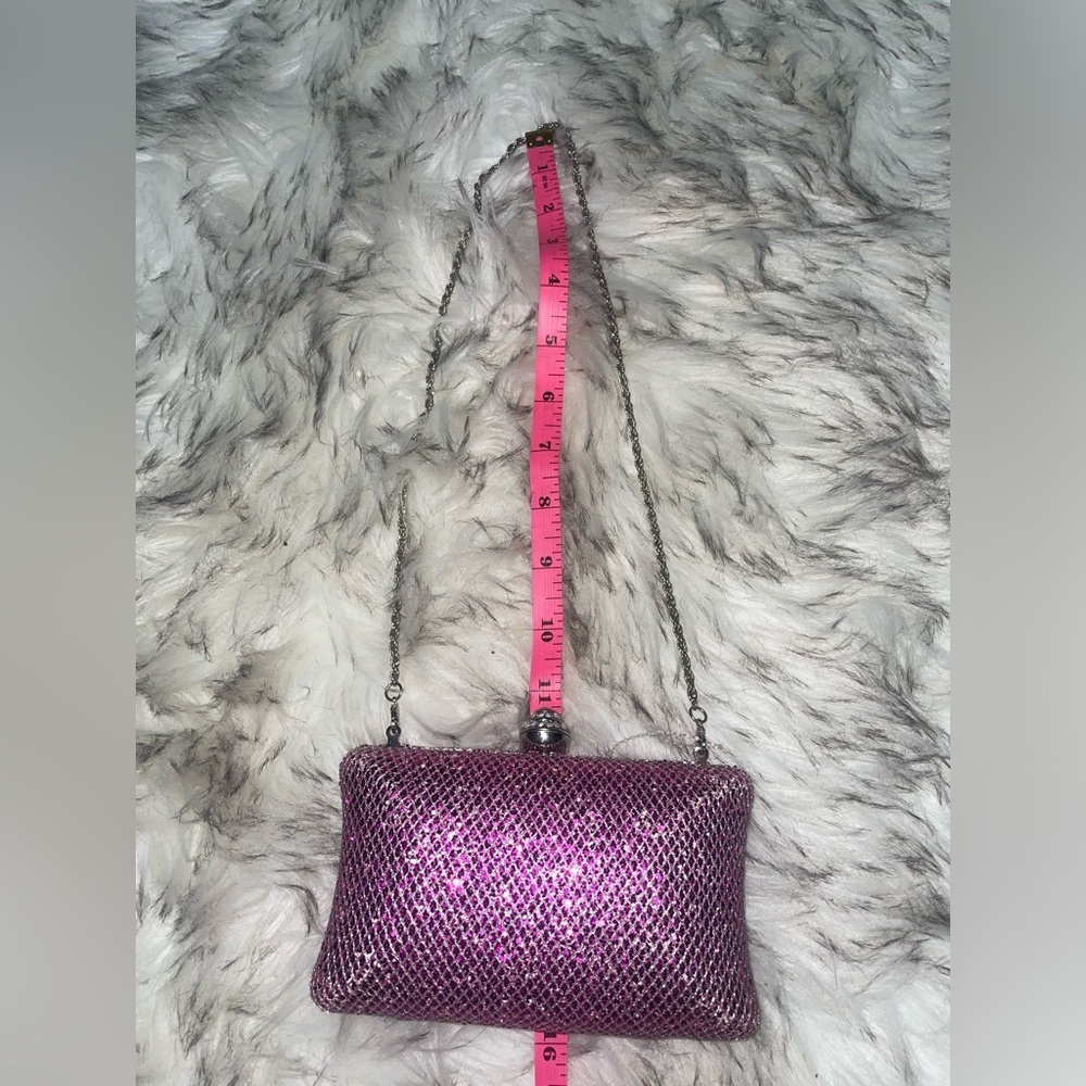 Purple💜Glitter purse clutch bag party bag evening bag - Picture 11 of 11